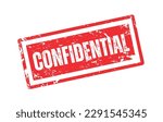 grunge red stamp with the word 'Confidential'
