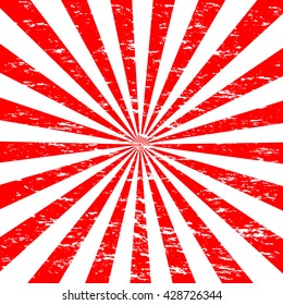 Grunge red sunburst background