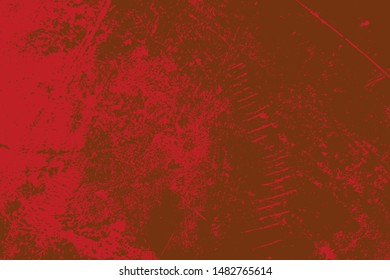 Grunge Red Texture For your Design. Empty expressive Distressed Background. Color vintage aged artistic template. EPs10 vector