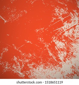 Grunge Red Texture For your Design. Empty expressive Distressed Background. Color vintage aged artistic template. EPs10 vector