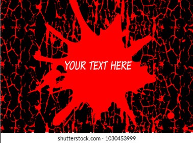 Grunge red vector background .Template with space for text.