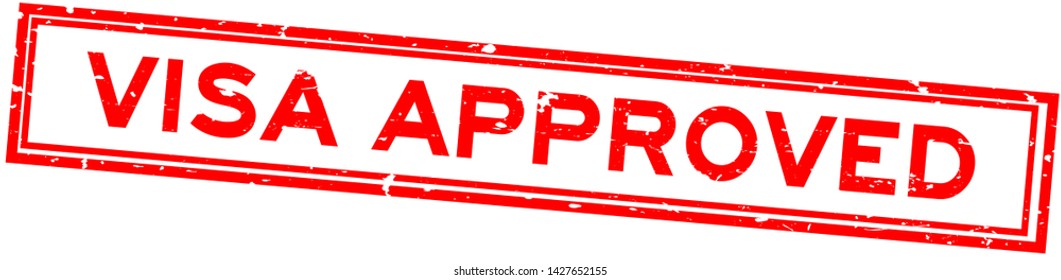 Grunge Red Visa Approved Word Rubber Stock Vector (Royalty Free ...