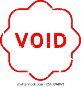 Grunge red void word rubber seal stamp on white background