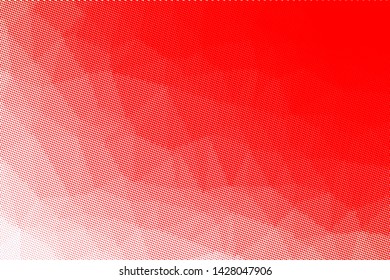 Grunge red white halftone dots pattern texture background. Low poly design. Modern gradient monochrome dotted vector illustration. Abstract wavy lines
