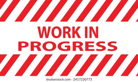 Grunge red WIP work working round rubber seal stamp on white background.Working grunge rubber stamp on white background, vector illustration