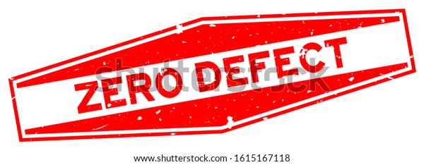 Grunge Red Zero Defect Word Hexagon Stock Vector Royalty Free 1615167118