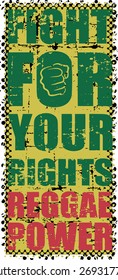 Grunge reggae artwork for t-shirt, poster...