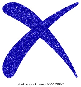 Grunge Reject rubber seal stamp watermark. Icon symbol with grunge design and dust texture. Unclean vector blue sticker.
