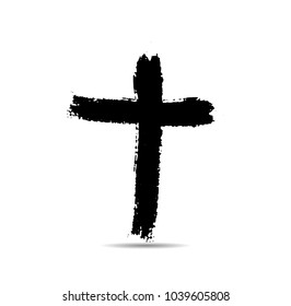 Cross Thick Strokes Religious Icon Handdrawn Stock Vector (Royalty Free ...