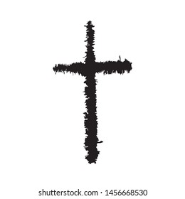 Grunge Religion Cross Black Paint Vector Stock Vector (Royalty Free ...