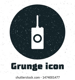 Grunge Remote control icon isolated on white background.  Vector Illustration