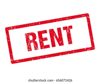 Grunge rent rubber stamp. Vector illustration.