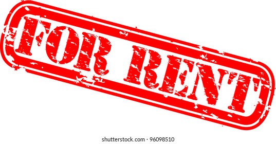 Grunge for rent  rubber stamp, vector illustration