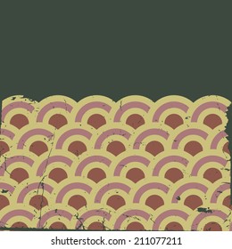 Grunge retro abstract background with circles