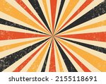 Grunge retro burst background vector