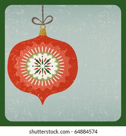 Grunge retro Christmas decoration card