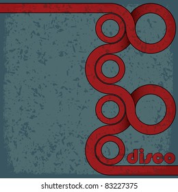 Grunge retro disco style background