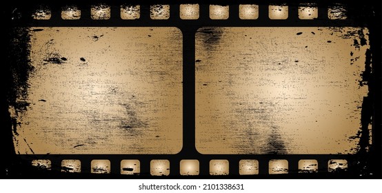 Grunge retro film strip frame abstract vector background. EPS10.