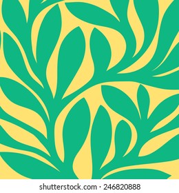 Grunge retro flower pattern of colored leaves. EPS 10 vector illustration
