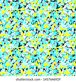 Grunge retro pattern. Terrazzo. Geometric shapes. Splatter. Splash. Abstract background. Fabric design. Fashion. Textile.