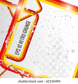 Grunge retro reddish frames background eps 10 with ink splashes