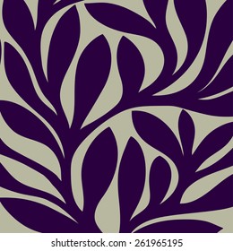 Grunge retro seamless pattern of colored leaves. Vector illustration