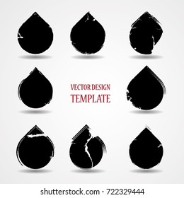 Grunge Retro Shape. Banners, Insignias,Logos,Icons,Labels and Badges. Distress vector texture