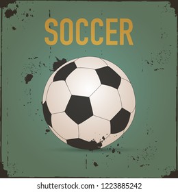 Grunge Retro Soccer Background