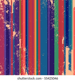 Grunge retro stripes pattern with stylish colors