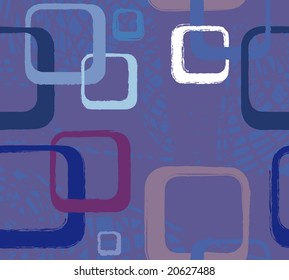 Grunge retro style seamless tile pattern made from rounded cubes.