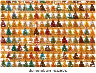 grunge retro triangles background,color vector vintage triangles pattern