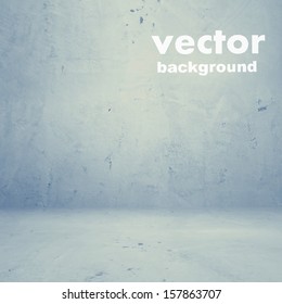 grunge retro vintage interior, vector background