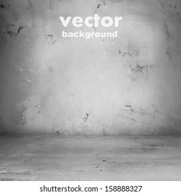 grunge retro vintage interior, vector background