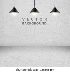 grunge retro vintage interior, vector background