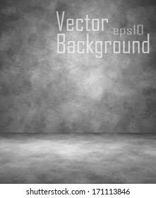 Grunge retro vintage interior. Vector background.