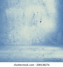 grunge retro vintage interior, vector background