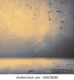 grunge retro vintage interior, vector background