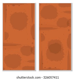 Grunge retro vintage paper texture with spots. Template for flyer. Vector background.