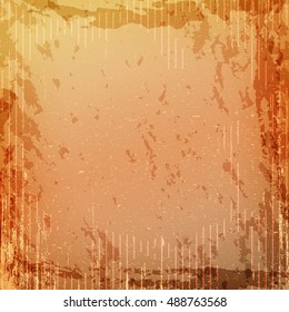 Grunge retro vintage paper texture, grungy old orange yellow background