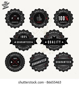 Grunge Retro Vintage Styled collection of Premium Quality and Satisfaction Guaranteed labels