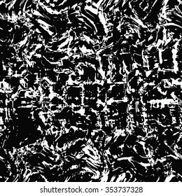 grunge rips - two color vector seamless pattern