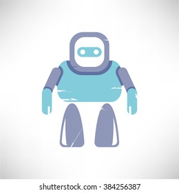 grunge robot, robot icon