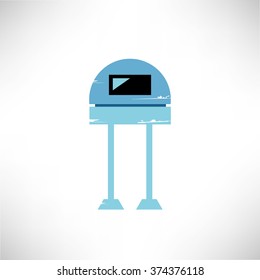 grunge robot icon, grunge style robot