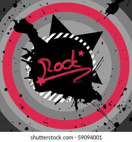 Grunge Rock Music Frame Composition
