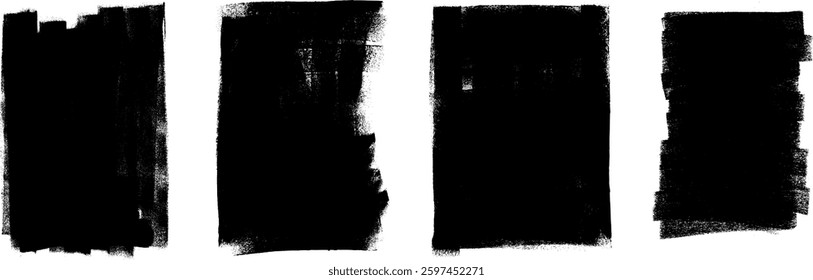 Grunge Roller Brush Paint Background Overlay Set