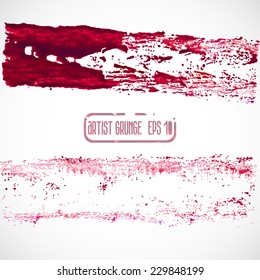 grunge roller marks with ink effect background