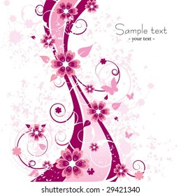 Grunge Rose Floral Background