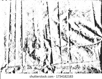 Grunge rough crumpled paper texture. Abstract surface pattern design. Vector retro illustration.