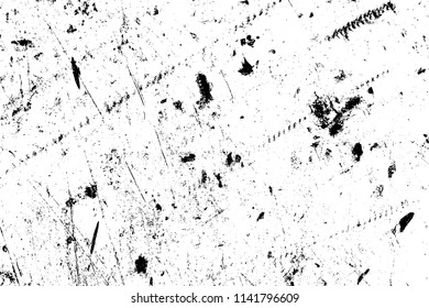 Grunge rough dirty background. Distress urban used texture. Brushed black paint cover. Overlay aged grainy messy template. Renovate wall frame grimy backdrop. Empty aging design element. EPS10 vector.