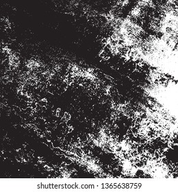 Grunge rough dirty background. Distress urban used texture. Brushed black paint cover. Overlay aged grainy messy template. Renovate wall scratched backdrop. Empty aging design element. EPS10 vector